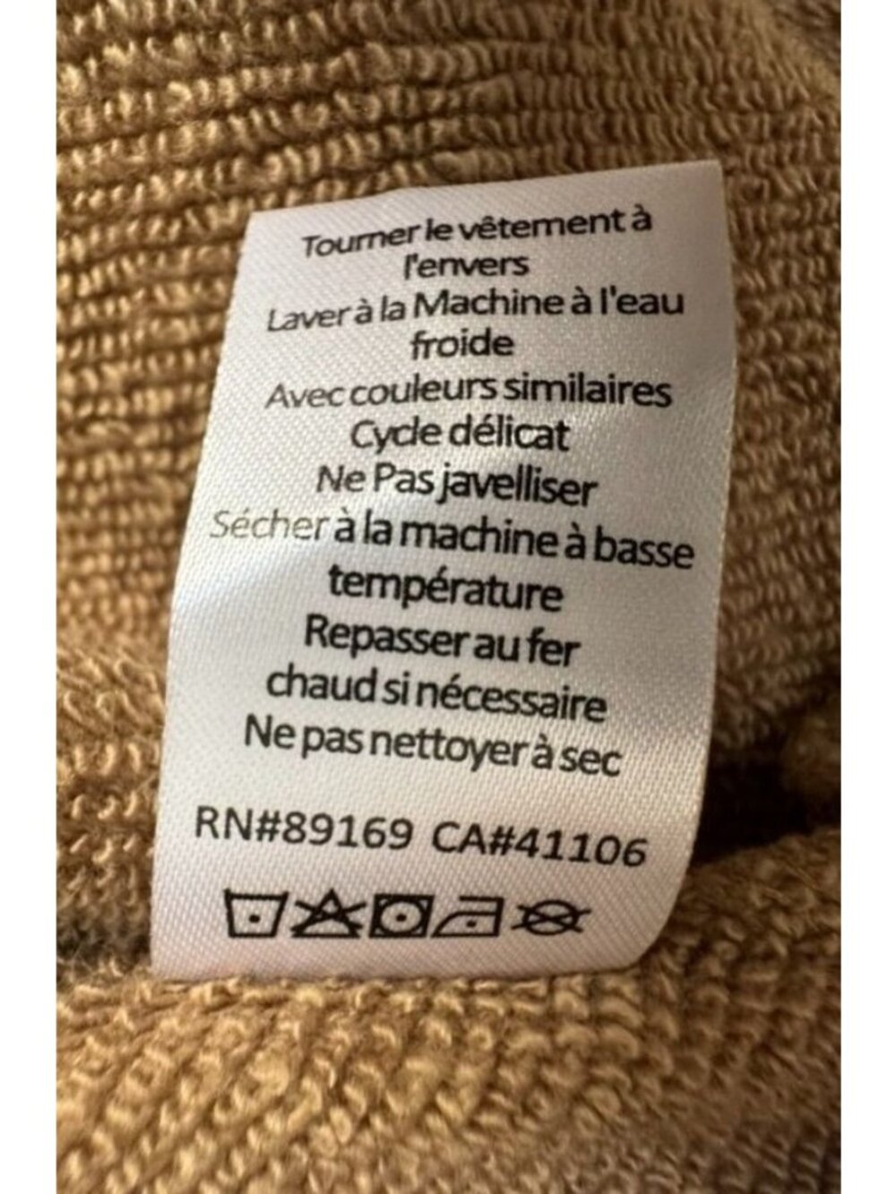 ATM Anthony Thomas Melillo Nude French Terry Hooded Open Sided Poncho One Size - Picture 14 of 14